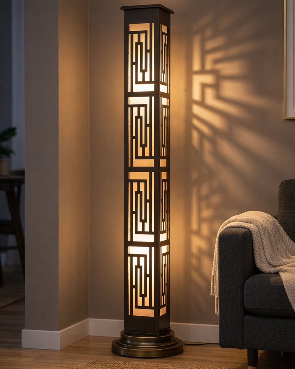 Geometric Pillar Floor Lamp