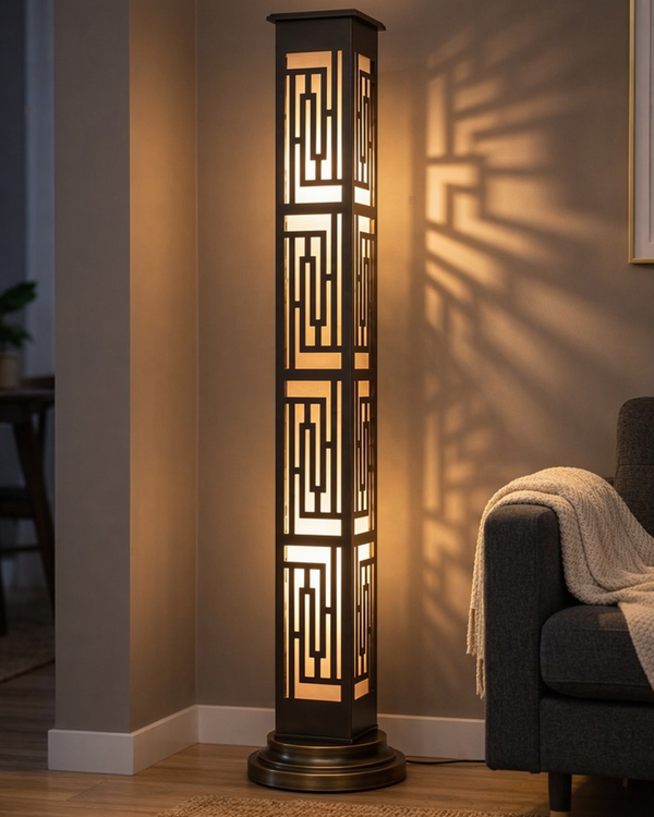 Geometric Pillar Floor Lamp