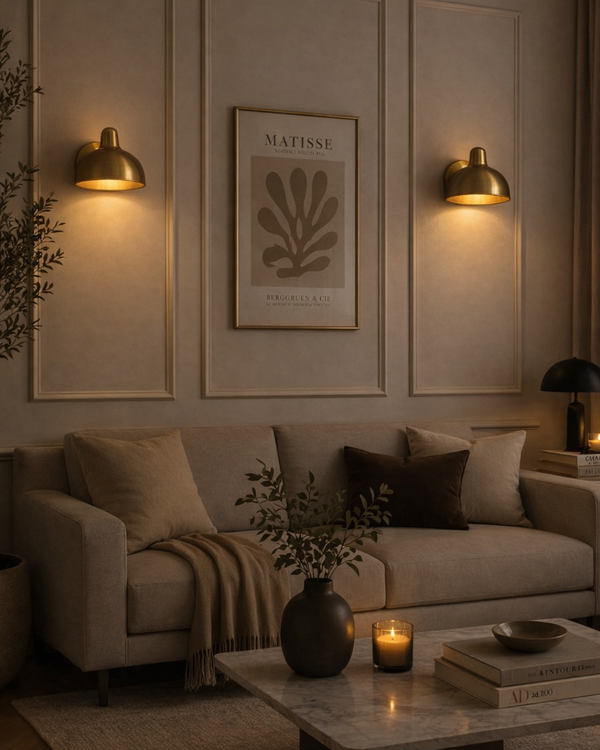 Brass Dome Wall Sconce
